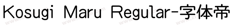 Kosugi Maru Regular字体转换